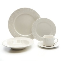 The perfect everyday dinnerware starter set, this extensive service for twelve is an elegant way to entertain in style.