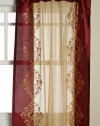 Regal Home Danbury 54-Inch by 84-Inch Embroidered Window Panel, Burgundy