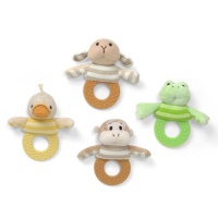 Gund Baby Silly Stripes Teether, Styles May Vary