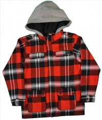 DC Shoes Boys Size (2-8) Matsumoto Plaid Flannel Shirt Jacket-Medium