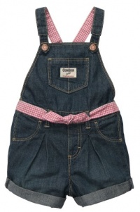 OshKosh BGosh Gingham Denim Shortalls DENIM 24 Mo