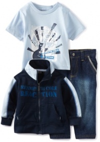 Kenneth Cole Baby-Boys Infant Jacket Tee and Jean, Navy, 12 Months