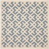 Safavieh CY6915-233-7SQ Courtyard Collection Blue and Ivory Indoor/Outdoor Square Area Rug, 6-Feet 7-Inch Square