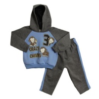 Little Rebels Baby-boys Infant Two Piece 3 Crazy Chimps Pant Set