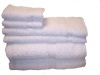 Prestige 100-Percent Egyptian Cotton With Rayon Dobby 6-Piece Towel Set, White