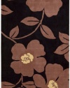 Nourison Citi Limits Black Floral 3.6-Feet by 5.6-Feet Polyacrylic Area Rug