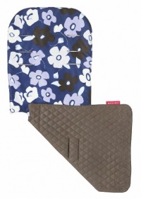 Maclaren Seat Liner, Poppies Crown Blue/Deep Taupe