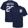 MLB Majestic Detroit Tigers #26 Brennan Boesch Youth Navy Blue Player T-shirt