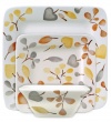 Gibson Frontino 12-Piece Handpainted Square Dinnerware Set, Autumn Grace