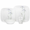 Corelle Square Round 16-Piece Dinnerware Set, Shadow Iris