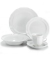 Throughout the world, Mikasa's dinnerware is synonymous with unparalleled taste and quality in fine tableware, giftware, and collectibles. The French Countryside place settings collection by Mikasa brings a relaxed European attitude to your informal gatherings in a subtly scalloped, simple design on rich ivory glazed stoneware.