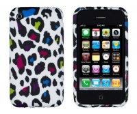 Rainbow Leopard Flexible TPU Gel Case for Apple iPhone 3G, 3GS