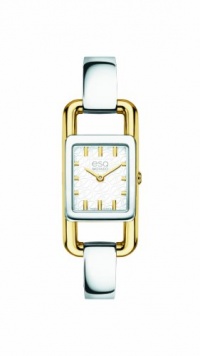 ESQ Movado Women's 07101399 esq Angle tm Two-Tone Rectangular Signature Watch