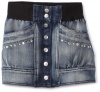 Baby Phat - Kids Girls 7-16 Denim Bubble Skirt, Blue, 14