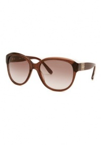 Fashion Sunglasses: Brown-Striped/Brown Gradient