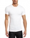 2(x)ist Mens Slimming Crew Neck Body Shaper, White, Medium