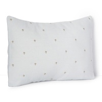 Understated, simple embroidery adds elegance to this decorative pillow from Vera Wang.