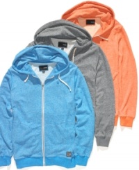 Get comfortable. This stylish French terry hoodie from Hurley is as laid back as you are.