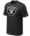 Go big! Display your love for the Oakland Raiders loud and proud in this oversized-logo t-shirt from Nike.