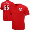 MLB Majestic Cincinnati Reds Mat Latos #55 Youth Player T-Shirt - Red