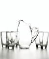 Deliver cool refreshment to casual tables with the Libbey iced tea set. A pitcher and six tall drinking glasses ensure no one goes thirsty while the clean, simple design is a clear winner in any decor.