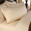 1200 Thread Count Queen 4pc Bed Sheet Set Egyptian Weave Microfiber Deep Pocket Gold