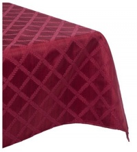 Lenox Laurel Leaf 70-by-104-Inch Oblong / Rectangle Tablecloth, Cranberry