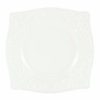 Lenox Opal Innocence Carved 9-Inch Square Accent Plate