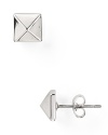 Inject some serious edge into your daytime look with this pair of pyramid stud earrings from nOir. In silver plate, it's hard to find an outfit these tough-chic beauties wouldn't work with.