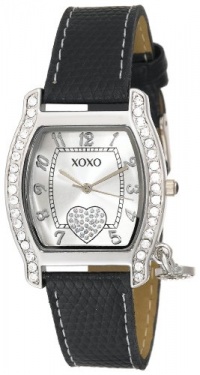 XOXO Women's XO3089 Black Lizard Strap with XO Charm Watch