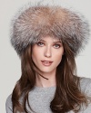 Luxe fox fur makes a plush winter accessory with this Surell headband, which doubles as a neckwarmer.