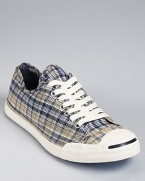 Don these mad for plaid preppy sneakers when you're out and about the town or meeting up with friends.