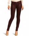 Hudson Women's Juliette Zipper Skinny Jean, Bordeaux Wax, 28