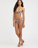 A vivacious design featuring an intoxicating butterfly print, complemented exquisitely by flattering, ruched sides.Fold-over waistbandRuched sidesModerate coverageFully lined85% polyamide/15% spandexHand washImported Please note: Bikini top sold separately. 