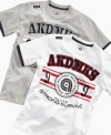 Layered styled t-shirt by Akademiks will always look great with jeans, cords, or shorts.