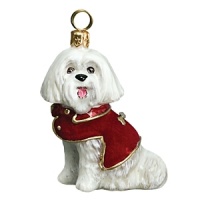 A lovely gift for any Maltese owner, the Pet Set dog ornaments from Joy to the World are endorsed by Betty White to benefit Morris Animal Foundation. Each hand painted ornament is packed individually in its own black lacquered box.