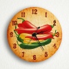 Southwestern Chili Peppers 6 Silent Wall Clock (Includes Desk/Table Stand)