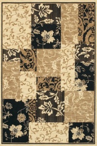 Karastan Sierra Mar Jakarta Batik - Ivory/Black 5'6 X 8'3