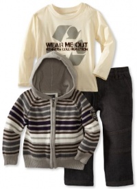 Kenneth Cole Boys 2-7 Hooded Sweater 3 Piece Pant Set