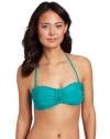 La Blanca Women's Shirr And Now Cup Bandeau Bra, Seaglass, 8