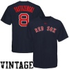 MLB Majestic Carl Yastrzemski Boston Red Sox Youth #8 Cooperstown Player T-Shirt - Navy Blue