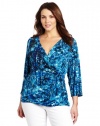 Calvin Klein Women's Plus-Size Print Drape Top