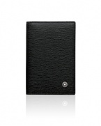 Make a strong impression when presenting your business card encased in this refined leather holder from Montblanc.