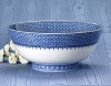 Mottahedeh Blue Lace Salad Bowl 9 in