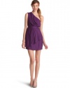 BCBGeneration Women's One Shoulder Dress, Dark Violet, 8