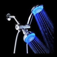 Ana Bath LSS5430CCP 4 Inch 5 Function LED Handheld Shower and LED Showerhead Combo Shower System, Chrome Plated Finish