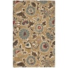 Safavieh Blossom Collection BLM912C Handmade Beige and Multi Hand Spun Wool Area Rug, 4-Feet by 6-Feet