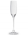 Propose a toast! Inspired by the vineyards of Tuscany, the classic shape of this fine glassware collection captures the pleasures of Italy's famous wine country. The simple, understated base of these glasses is designed to accentuate the richly colored, aromatic champagne filling the glass. The elegant shape of these graceful flutes makes your favorite champagne sparkle.