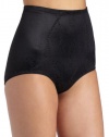 Flexees Women's Instant Slimmer Firm Control Brief, Black, X Large