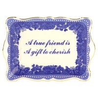 Godinger True Friend Small Porcelain Tray